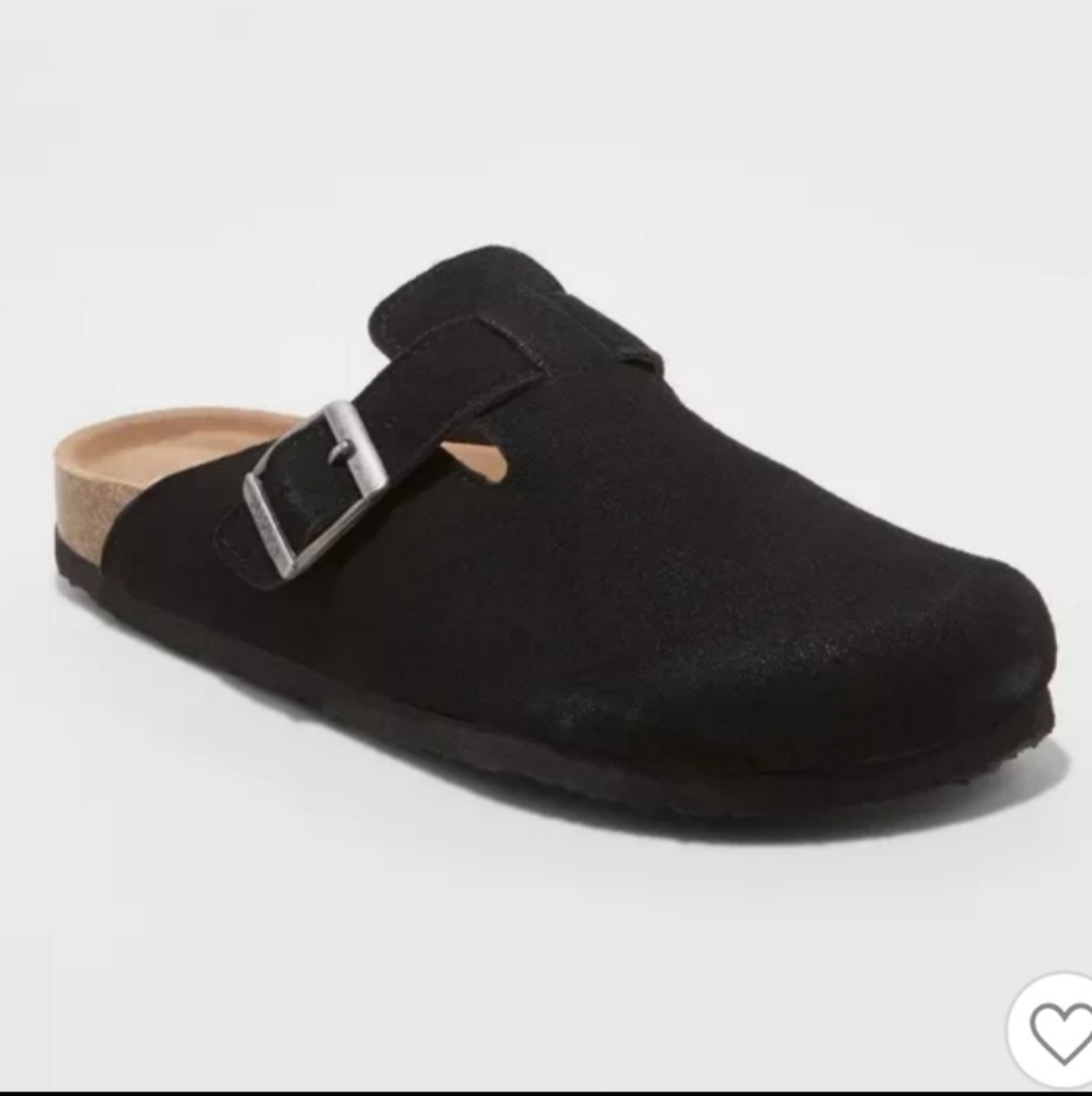 tina microsuede slip on clogs